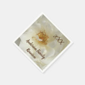 Wiedersehen White Rose Foto Blumenfloral Ansammlun Serviette (Ecke)