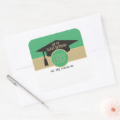 Wiedersehen! Wiedersehen name-Tag der benutzerdefi Quadratischer Aufkleber (Umschlag)