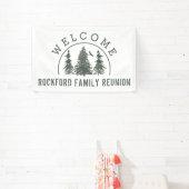 Wiedersehen Willkommen bei den grünen Pinienwälder Banner (InSitu)