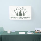 Wiedersehen Willkommen bei den grünen Pinienwälder Banner (Messe)