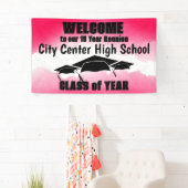 Wiedersehen Willkommen bei Red Watercolor Border C Banner (Insitu)