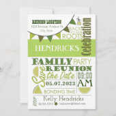 Wiedersehen Word Art Design Einladung (Vorderseite)