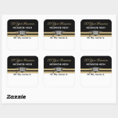 Wiedersehen-Zeit! 3" Namensmarkierung Quadratischer Aufkleber (Blatt)