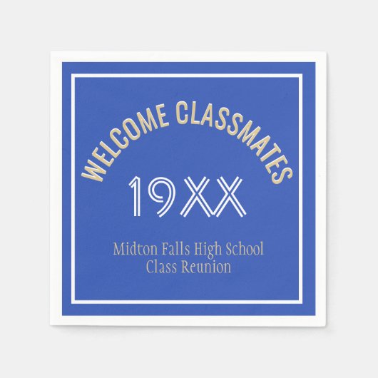 Wiedersehen-Zeit! Custom Class Wiedersehen Napkins Serviette (Vorderseite)