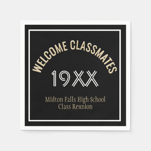 Wiedersehen-Zeit! Custom Class Wiedersehen Napkins Serviette (Vorderseite)