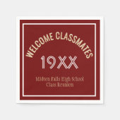 Wiedersehen-Zeit! Custom Class Wiedersehen Napkins Serviette (Vorderseite)