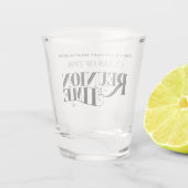 Wiedersehen-Zeitschriftendesign-Schiebeglas Schnapsglas (Rückseite)