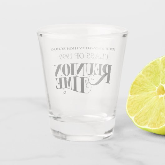 Wiedersehen-Zeitschriftendesign-Schiebeglas Schnapsglas (Rückseite)