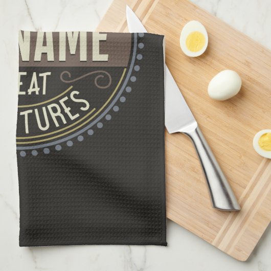 Wiedersehen zum Camping "Camp Trip Family" mit ben Geschirrtuch (Viertel Falte)