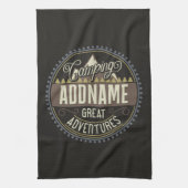 Wiedersehen zum Camping "Camp Trip Family" mit ben Geschirrtuch (Vertikal)