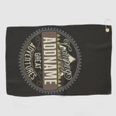 Wiedersehen zum Camping "Camp Trip Family" mit ben Golfhandtuch (Horizontal)