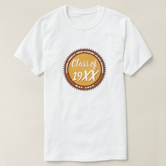 Wiedersehen zum Retro-Name Datum Klasse-Stapel T-Shirt (Design vorne)