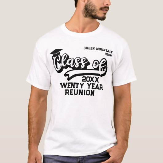 Wiedersehen zum Retro-Name Datum Klasse-Stapel T-Shirt (Vorderseite)