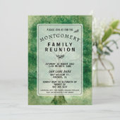 Wiedersehen zur der Vintagen Aquarellbaumfamilie Einladung (Stehend Vorderseite)