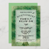 Wiedersehen zur der Vintagen Aquarellbaumfamilie Einladung (Vorne/Hinten)