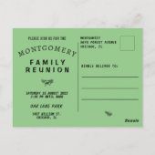 Wiedersehen zur Einladung von Aquarelleiche Postkarte (Rückseite)