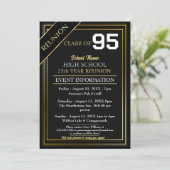 Wiedersehen zur formalen Gold- und Schwarzwurzel- Einladung (Stehend Vorderseite)