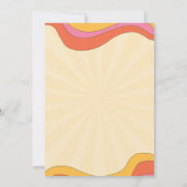 Wiedersehen zur Retro-Rücken-Gelben Sunburst-Klass Einladung (Rückseite)