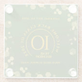 Wiedersehen zur Uni der Green & Gold School Glasuntersetzer (Rückseite)