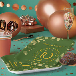 Wiedersehen zur Uni der Green & Gold School Pappteller