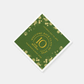 Wiedersehen zur Uni der Green & Gold School Serviette (Ecke)