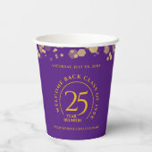 Wiedersehen zur Uni von lila- und Goldschulen Pappbecher (Rückseite)