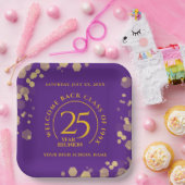 Wiedersehen zur Uni von lila- und Goldschulen Pappteller (Party)