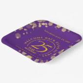 Wiedersehen zur Uni von lila- und Goldschulen Pappteller (Gewinkelt)