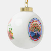 Wiedersehen zur Weihnachtsschmuckfamilie Keramik Kugel-Ornament (Links)