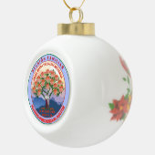 Wiedersehen zur Weihnachtsschmuckfamilie Keramik Kugel-Ornament (Rechts)