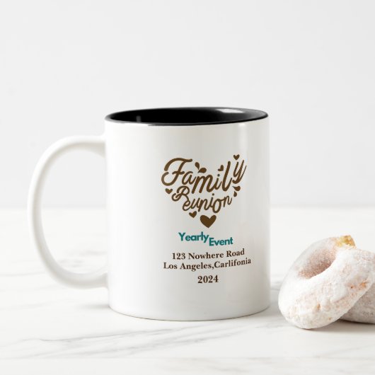 Wiedersehen Zweifarbige Tasse (Mit Donut)