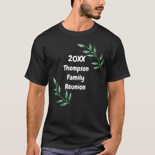 Wiedersehen-Zweige-Blätter der Familie halten T-Shirt (Vorderseite)