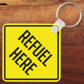 Wiedertanken hier Schlüsselanhänger auf dem Metall (Rückseite)