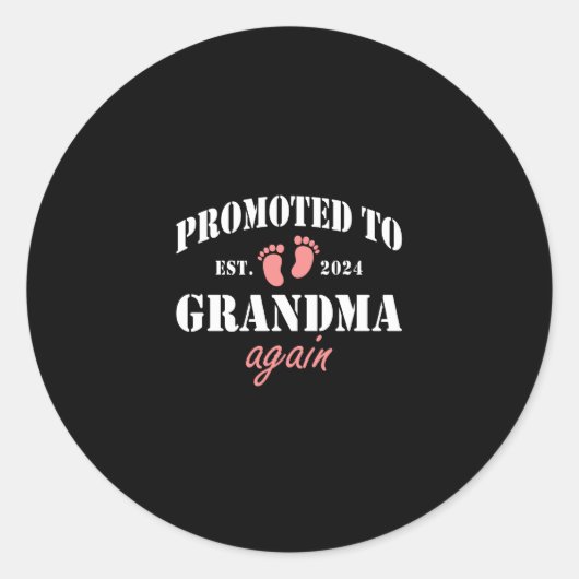 Wiederum für Oma 2024 befördert Runder Aufkleber (Vorderseite)