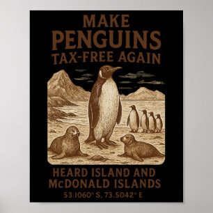 Wiederum Steuerfrei für Pinguin - Resist Penguins  Poster