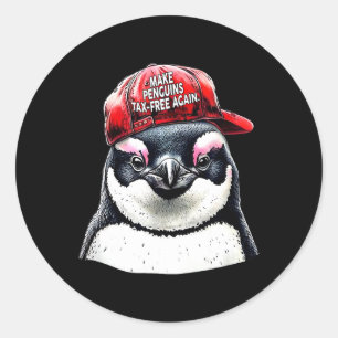 Wiederum Steuerfrei für Pinguin - Resist Penguins Runder Aufkleber