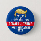 Wiederum Trump-Präsident 2024 Button (Vorderseite)