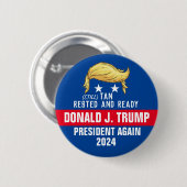 Wiederum Trump-Präsident 2024 Button (Vorne & Hinten)
