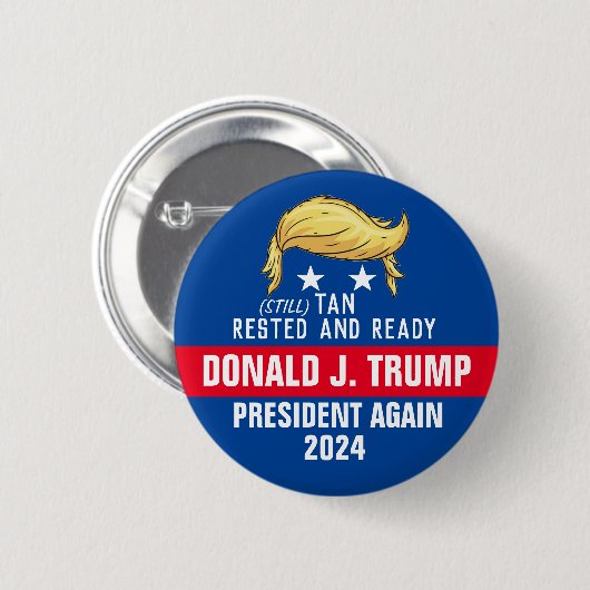 Wiederum Trump-Präsident 2024 Button (Vorne & Hinten)