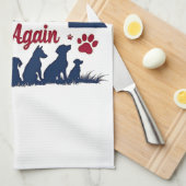 Wiederum Trump-Wahlen für Hunde Geschirrtuch (Viertel Falte)