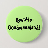 Wiedervereinigen Sie sich Gondwanaland 1 Knopf Button (Vorderseite)