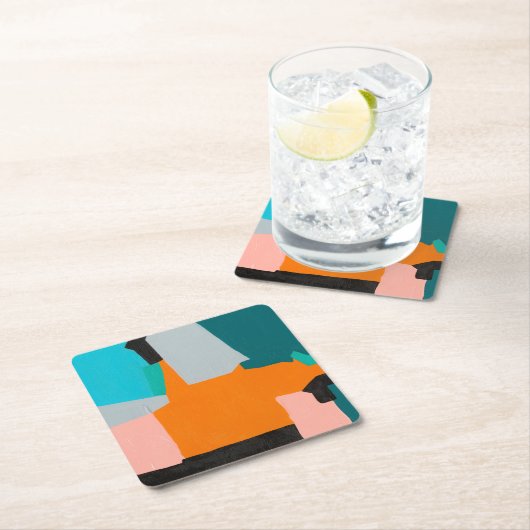 Wiedervereinigung Rechteckiger Pappuntersetzer (Vor Ort)