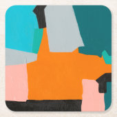 Wiedervereinigung Rechteckiger Pappuntersetzer (Vorderseite)