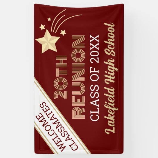 Wiedervereinigung! Wiedersehen Banner der 20-jähri (Vertikal)