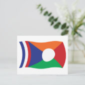 Wiedervereinigungs-Flagge-Postkarte Postkarte (Stehend Vorderseite)