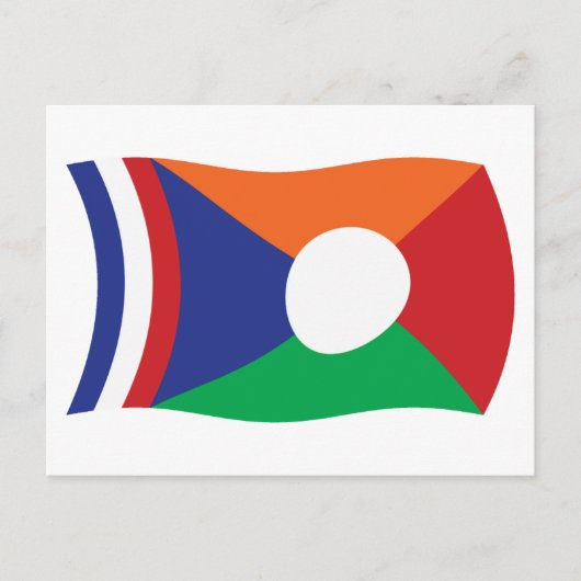 Wiedervereinigungs-Flagge-Postkarte Postkarte (Vorderseite)