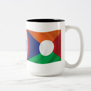 Wiedervereinigungs-Flaggen-Tasse Zweifarbige Tasse