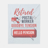 Wiederverkäuflicher Postarbeiter Auf Wiedersehen T Fleecedecke (Vorderseite)