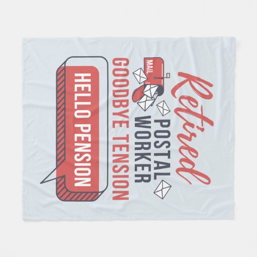 Wiederverkäuflicher Postarbeiter Auf Wiedersehen T Fleecedecke (Vorderseite (Horizontal))