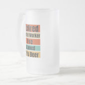 Wiederverkäuflicher Postarbeiter. Ich habe dieses  Mattglas Bierglas (Vorderseite Links)